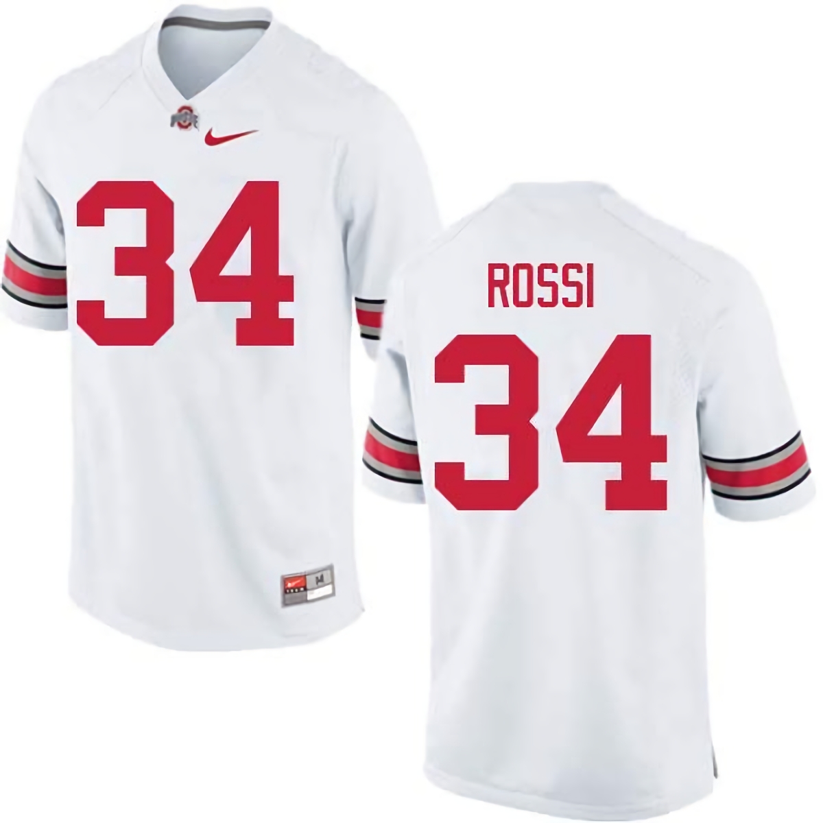 Mitch Rossi Ohio State Buckeyes Men's NCAA #34 Nike White College Stitched Football Jersey EQV5456XN